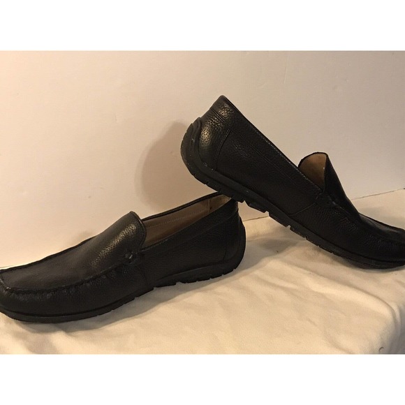 Ecco Black Leather Casual Moc Toe Driving Loafers Shoes Mens Sz 12 - 12.5 - Picture 7 of 11